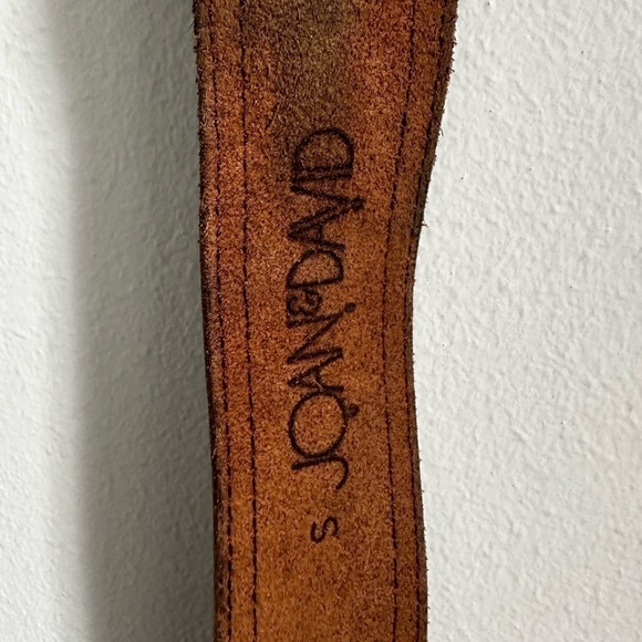 Joan & David Belt Rustic Cowgirl Durable Brown Brass Tone hardware Small 26-28 - Picture 8 of 13